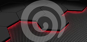 3d illustration of abstract modern background honeycomb pattern