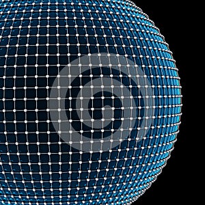 3D illustration Abstract Sphere Molecule Structure.
