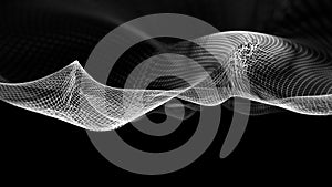 3d illustration of abstract wave structure scientific background