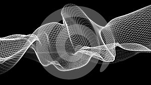 3d illustration of abstract wave structure scientific background