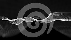 3d illustration of abstract wave structure scientific background