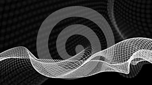3d illustration of abstract wave structure scientific background