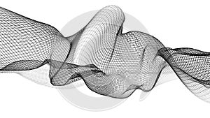 3d illustration of abstract wave structure scientific background