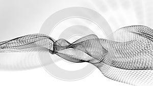 3d illustration of abstract wave structure scientific background