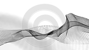 3d illustration of abstract wave structure scientific background