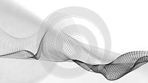 3D illustration of abstract wave structure scientific background