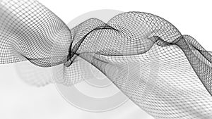 3d illustration of abstract wave structure scientific background