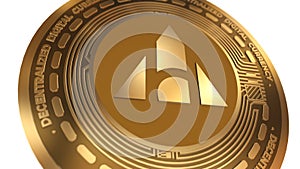 3d Illustration Akropolis Akro Cryptocurrency Coin Symbol