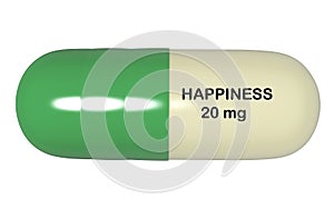 3d illustration antidepressant pill close up photo