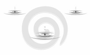 3d illustration of aqueous drops.