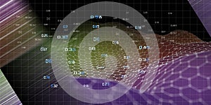 3D illustration artificial  inteligence technology background.  Algorithms deep learning.  Data science learning. Artificial