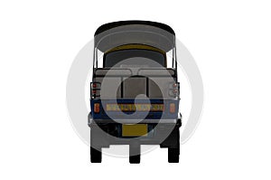 3d illustration. Front view . Thailand three wheel native taxi, Thailand Tuk Tuk,Asia, Bangkok, Concept THAILAND TRAVEL .