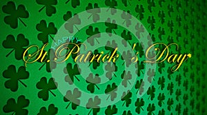 3d illustration background with many three leaf clovers. St.Patrick 's Day