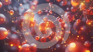 3D illustration of a biomolecule showing