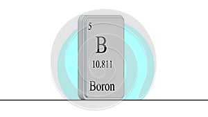 Boron. Element of the periodic table of the Mendeleev system