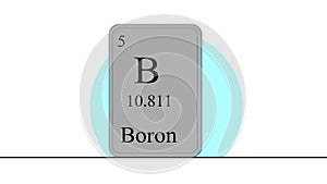 Boron. Element of the periodic table of the Mendeleev system