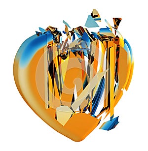 3D Broken Heart Background