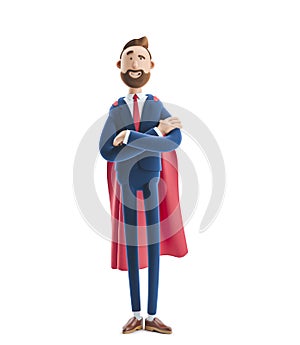 3d illustration.Businessman Billy clothed like a superhero. photo