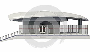 3D Illustration of Cableway Station