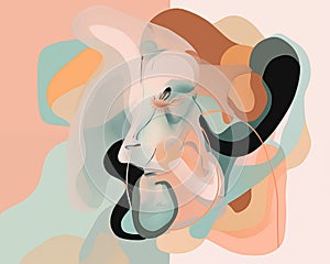 Soft Acoustic Melody: Abstract Pastel Harmony photo