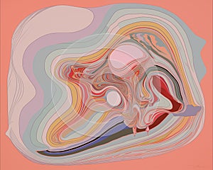Soft Acoustic Melody: Abstract Pastel Harmony photo