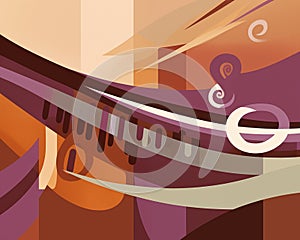 Soft Acoustic Melody: Abstract Pastel Harmony photo