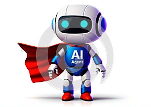 3D Illustration, character AI Agent Robot photo