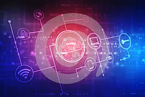 Cloud computing technology internet concept background