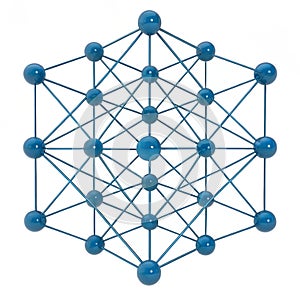 Convolutional neural network 3D illustration isolated on white background