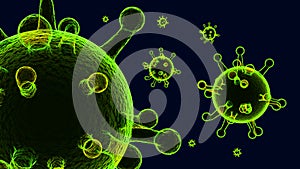 3d Illustration corona virus microbe infection covid-19 photo