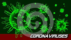 3d Illustration corona virus microbe infection photo