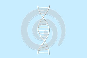 3D Illustration of Deoxyribonucleic acid or DNA Double Helix and Polynucleotide style on blue background photo