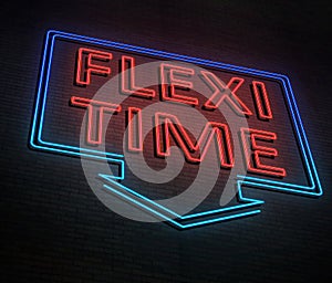Flexi time concept. photo