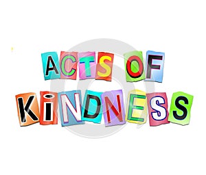 Acts of kindness concept.