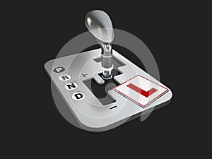 3d illustration of Design concept of driving school, isolated black 3d illustration