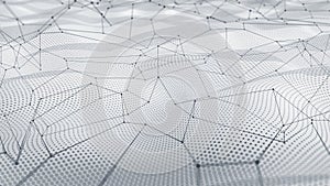 3D illustration of digital hi-tech particles