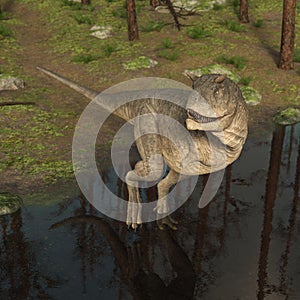 3d-illustration of an dinosaur carnotaurus