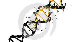 3d illustration of a dna degradation molecules