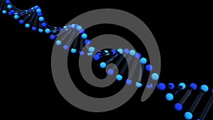 3d illustration dna molecular chain, gene molecular structure. Molecules under the microscope, elements isolated