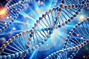 DNA molecules design illustration. 3d rendering photo