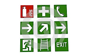 3D illustration of signs