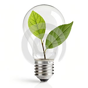 Energy-saving 3D icon illustration isolated on white