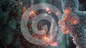 illustration of enzymes catalyzing
