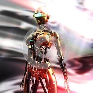 3D Illustration of a Fembot