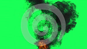 Fire Ball Explosion on green screen