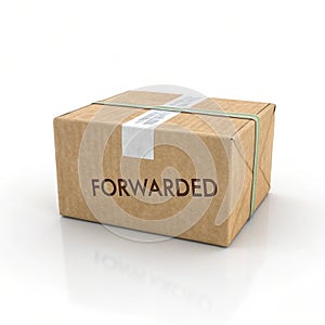 3D Package Forwarded Illustration isolated on white background
