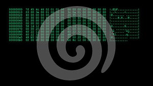 Hacker code running down a computer screen terminal