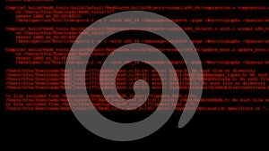 Hacker code running down a computer screen terminal