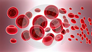 3d illustration human red blood cells isolated white background concept medical health care mobile phone biology three-dimensional