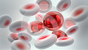 3d illustration human red blood cells isolated white background medicine biology medicals health artery science scientific